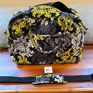 Vera Bradley Black and Yellow Floral Baby Bag